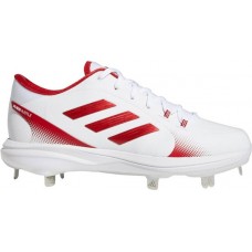 adidas Women's Purehustle 2 Metal Fastpitch Softball White/Red Cleats