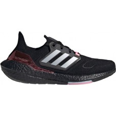 adidas Women's Ultraboost 22 Running Black/Silver/Pink Shoes