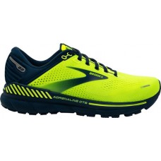 Brooks Men's Adrenaline GTS 22 Running Glow Green/Grey Shoes Brooks Men's Adrenaline GTS 22 Running Glow Green/Grey Shoes