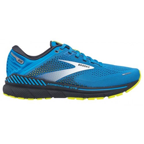 Brooks Men's Adrenaline GTS 22 Running Nightlife/Ultra Blue Shoes Brooks Men's Adrenaline GTS 22 Running Nightlife/Ultra Blue Shoes