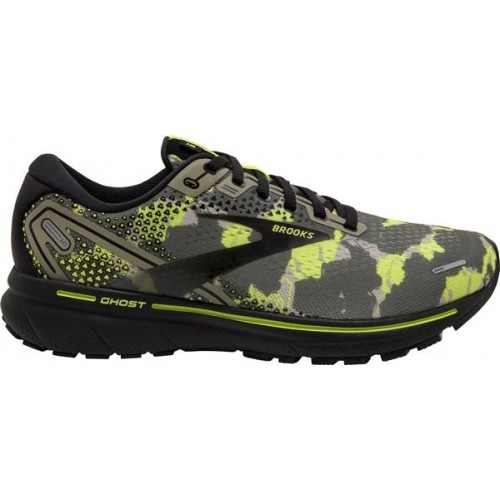 Brooks Men's Ghost 14 Running Lime Camo Shoes Brooks Men's Ghost 14 Running Lime Camo Shoes