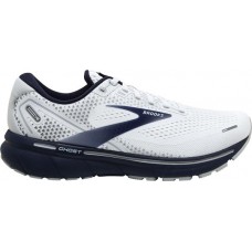 Brooks Men's Ghost 14 Running White/Blue Shoes