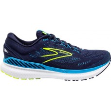 Brooks Men's Glycerin 19 GTS Running Navy/Neon Green Shoes