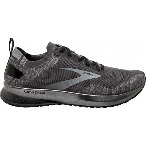 Brooks Men's Levitate 4 Running Grey/Black Shoes Brooks Men's Levitate 4 Running Grey/Black Shoes