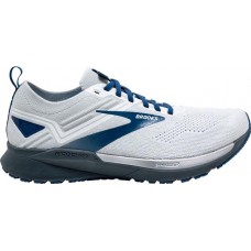 Brooks Men's Ricochet 3 Running White/Grey/Blue Shoes