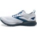 Brooks Men's Ricochet 3 Running White/Grey/Blue Shoes Brooks Men's Ricochet 3 Running White/Grey/Blue Shoes