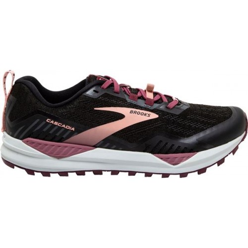 Brooks Women's Cascadia 15 Trail Running Black/Coral Shoes Brooks Women's Cascadia 15 Trail Running Black/Coral Shoes