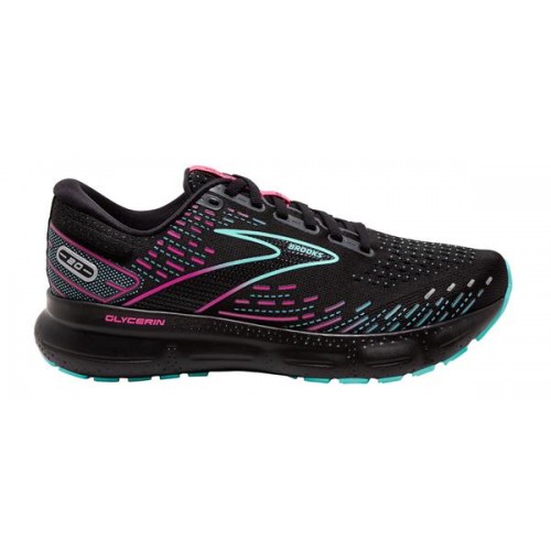 Brooks Women's Glycerin 20 Running Black/Pink Shoes Brooks Women's Glycerin 20 Running Black/Pink Shoes