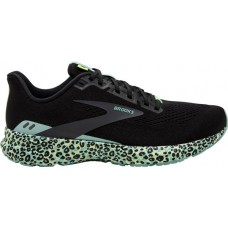 Brooks Women's Launch 8 Electric Cheetah Running Black/Green Shoes