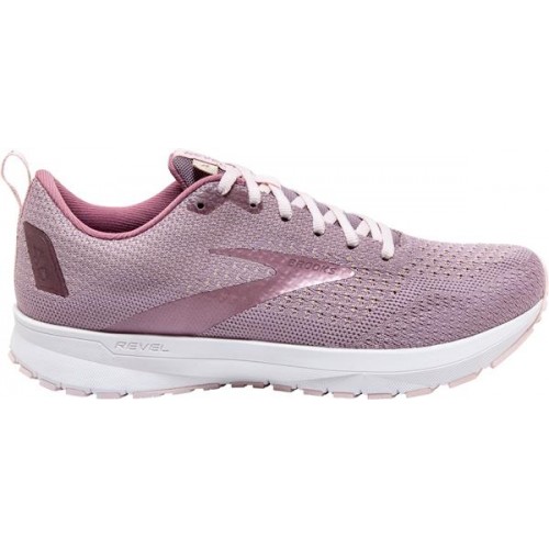 Brooks Women's Revel 4 Running Pink/Silver Shoes Brooks Women's Revel 4 Running Pink/Silver Shoes