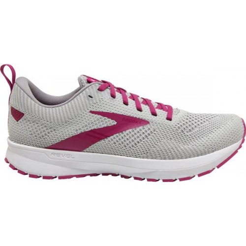 Brooks Women's Revel 5 Running Grey/Pink Shoes Brooks Women's Revel 5 Running Grey/Pink Shoes