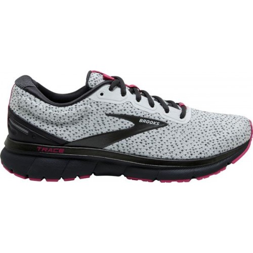 Brooks Women's Trace Running White/Pink Shoes Brooks Women's Trace Running White/Pink Shoes