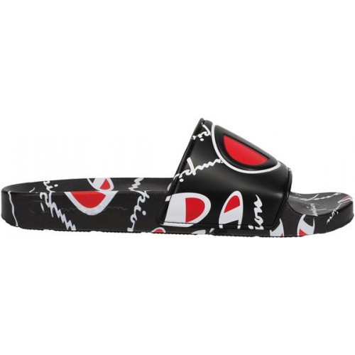 Champion Men's IPO Warped Black Slides Champion Men's IPO Warped Black Slides