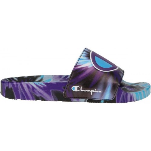 Champion Women's IPO Tie Dye Black/Purple Slides Champion Women's IPO Tie Dye Black/Purple Slides
