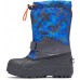 Columbia Big Kids' Powderbug Forty Print Winter Shark/Orange Boots Columbia Big Kids' Powderbug Forty Print Winter Shark/Orange Boots