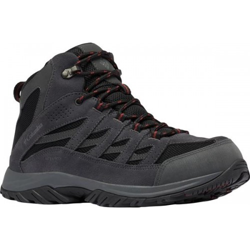 Columbia Men's Crestwood Mid Waterproof Hiking Black/Charcoal Boots Columbia Men's Crestwood Mid Waterproof Hiking Black/Charcoal Boots