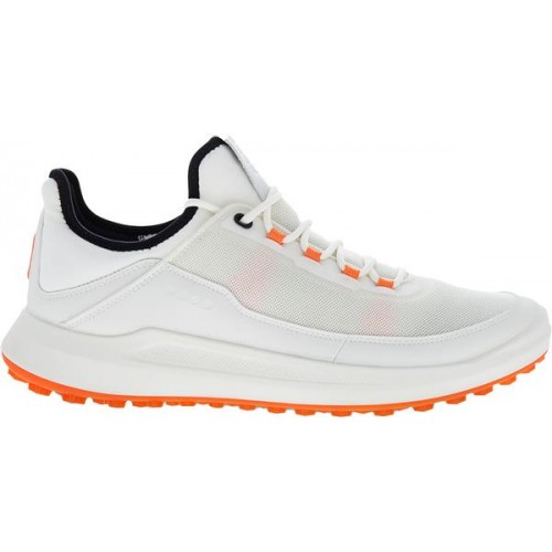 ECCO Men's Core Mesh Golf White/Calendula Shoes ECCO Men's Core Mesh Golf White/Calendula Shoes
