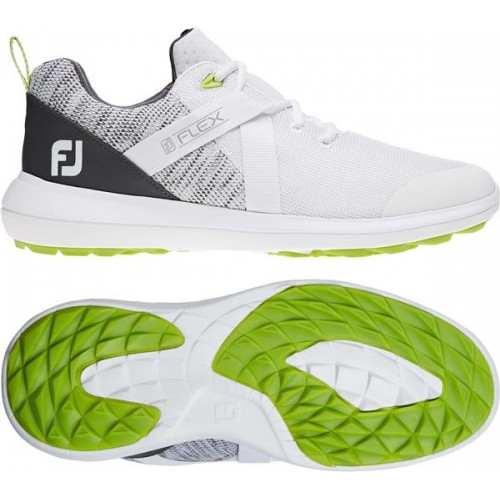 FootJoy Men's 2019 Flex Spikeless Golf White Shoes FootJoy Men's 2019 Flex Spikeless Golf White Shoes