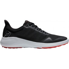FootJoy Men's 2021 Flex Spikeless Golf Black/White/Red Shoes FootJoy Men's 2021 Flex Spikeless Golf Black/White/Red Shoes