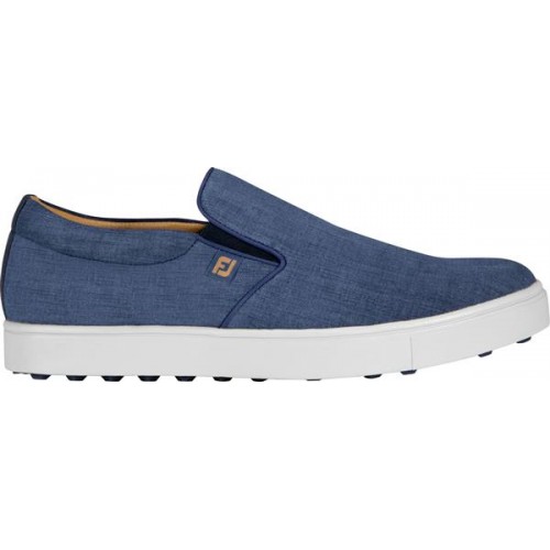FootJoy Men's Club Casuals Spikeless Slip-On Golf Blue/Navy Shoes FootJoy Men's Club Casuals Spikeless Slip-On Golf Blue/Navy Shoes