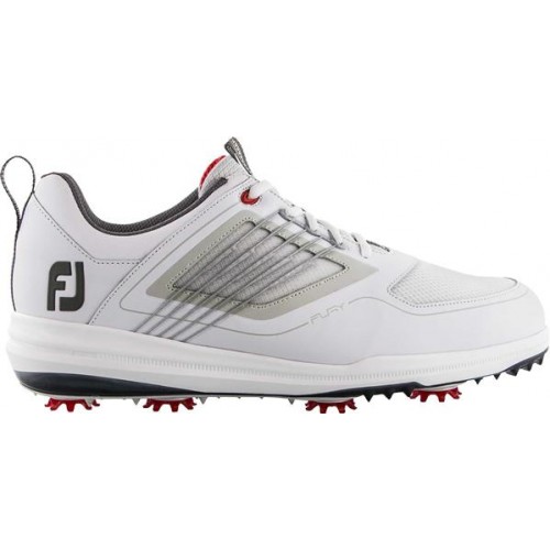 FootJoy Men's Fury Golf White/Red Shoes FootJoy Men's Fury Golf White/Red Shoes