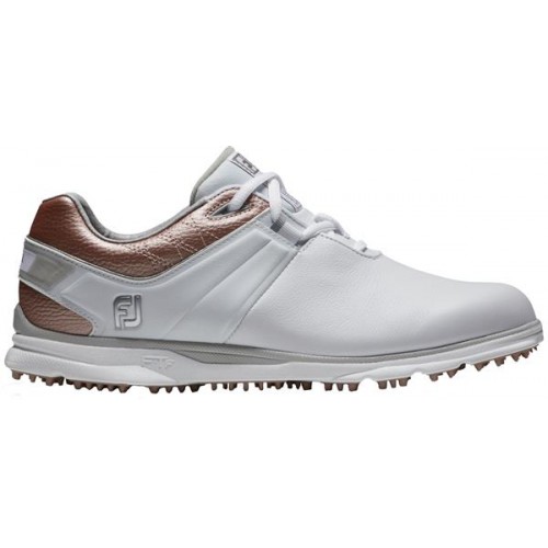FootJoy Women's 2022 Pro/SL Golf White/Rose Shoes FootJoy Women's 2022 Pro/SL Golf White/Rose Shoes