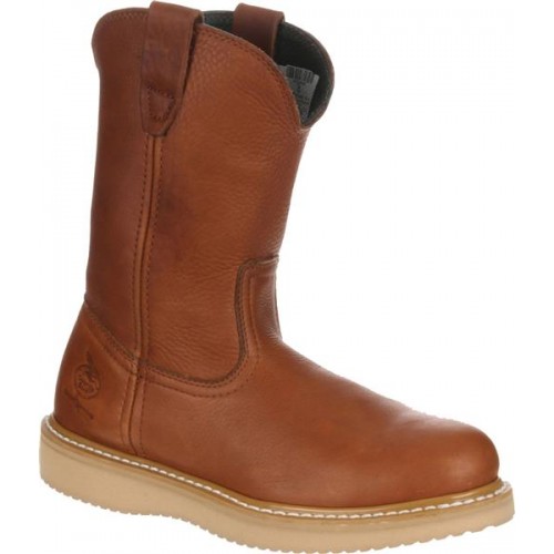 Georgia Boot Men's Farm & Ranch Wellington Work Barracuda Gold Boots Georgia Boot Men's Farm & Ranch Wellington Work Barracuda Gold Boots