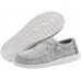 Hey Dude Men's Wally Stretch Shoes, Grey