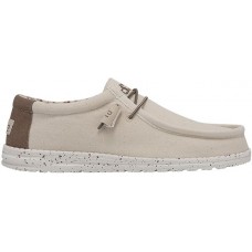 Hey Dude Men's Wally Stretch Shoes, Ivory