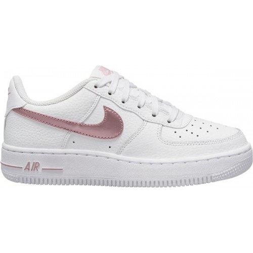 Nike Kids' Grade School Air Force 1 White/Pink Shoes Nike Kids' Grade School Air Force 1 White/Pink Shoes