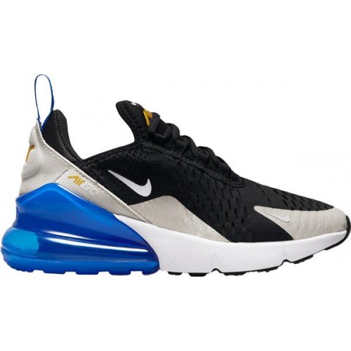 Nike Kids' Grade School Air Max 270 Black/White/Blue Shoes Nike Kids' Grade School Air Max 270 Black/White/Blue Shoes