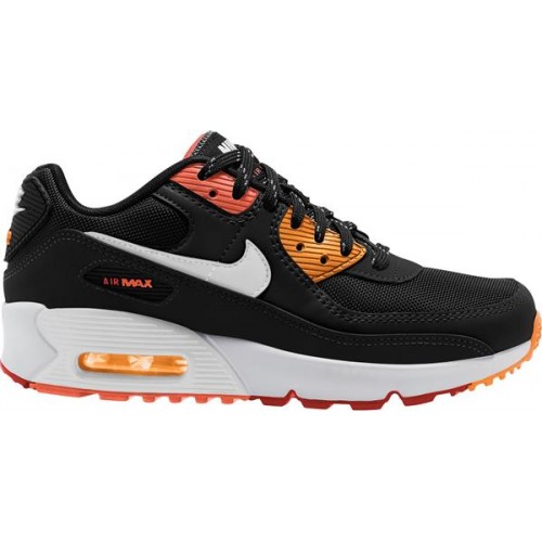 Nike Kids' Grade School Air Max '90 Black/Orange Shoes Nike Kids' Grade School Air Max '90 Black/Orange Shoes