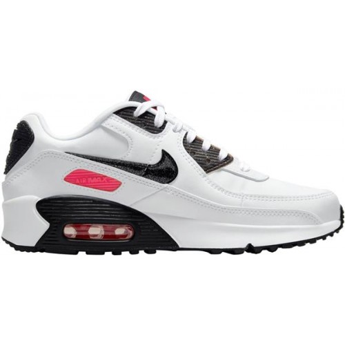 Nike Kids' Grade School Air Max '90 White/Black/Pink Shoes Nike Kids' Grade School Air Max '90 White/Black/Pink Shoes