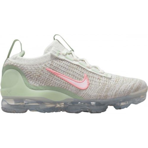 Nike Kids' Grade School Air VaporMax 2021 Flyknit Sail/Pink Force Shoes Nike Kids' Grade School Air VaporMax 2021 Flyknit Sail/Pink Force Shoes