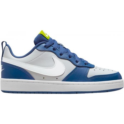 Nike Kids' Grade School Court Borough Low 2 Grey/White/Navy Shoes Nike Kids' Grade School Court Borough Low 2 Grey/White/Navy Shoes