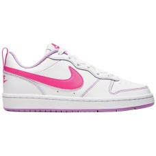 Nike Kids' Grade School Court Borough Low 2 White/Pink/Fuschia Shoes