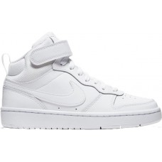 Nike Kids' Grade School Court Borough Mid 2 White/White/White Shoes