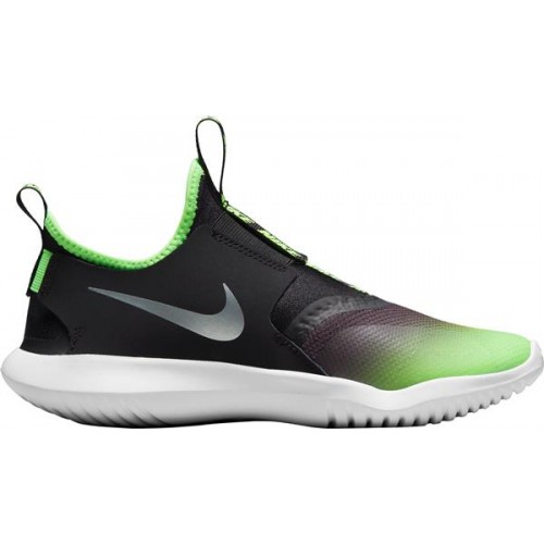 Nike Kids' Grade School Flex Runner Running Black/Green Shoes Nike Kids' Grade School Flex Runner Running Black/Green Shoes