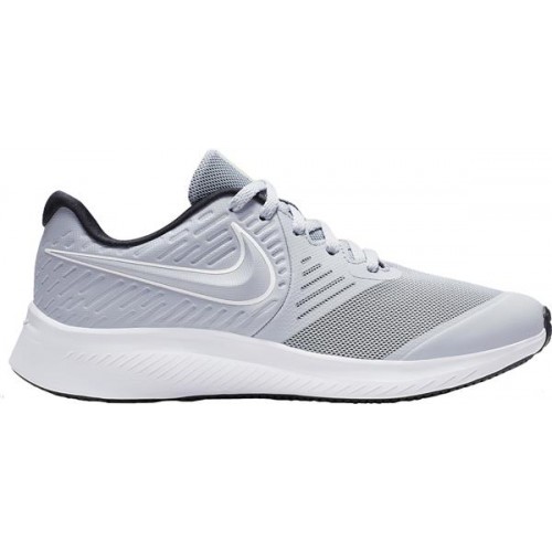 Nike Kids' Grade School Star Runner 2 Running Wolf Grey/White Shoes Nike Kids' Grade School Star Runner 2 Running Wolf Grey/White Shoes