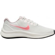 Nike Kids Grade School Star Runner 3 White/Black/Pink Shoes