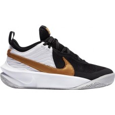Nike Kids' Grade School Team Hustle D 10 Basketball Black/White/Gold Shoes