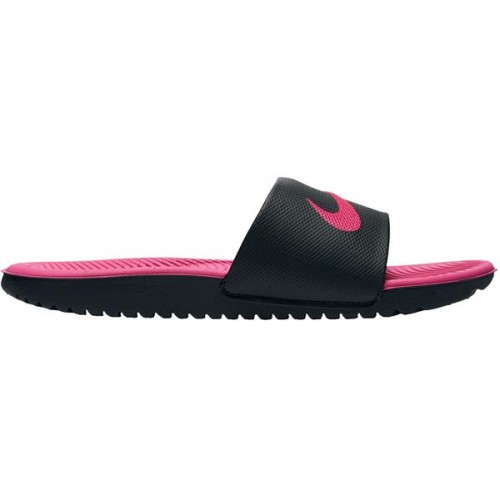 Nike Kids' Kawa Black/Pink Slides Nike Kids' Kawa Black/Pink Slides