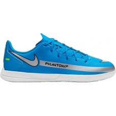 Nike Kids' Phantom GT Club Indoor Soccer Blue/Silver Shoes