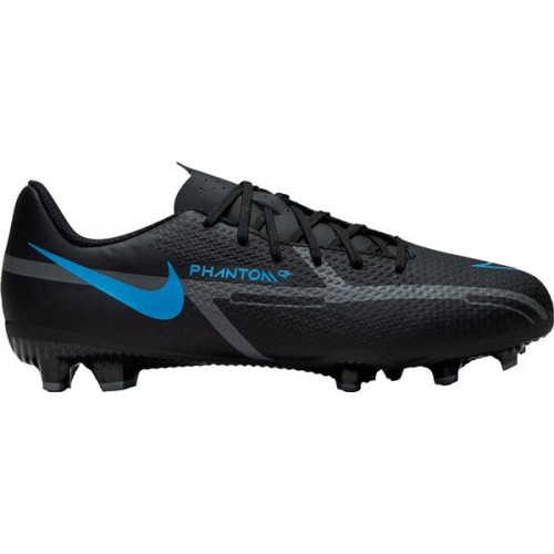 Nike Kids' Phantom GT2 Academy FG Soccer Black/Blue Cleats Nike Kids' Phantom GT2 Academy FG Soccer Black/Blue Cleats