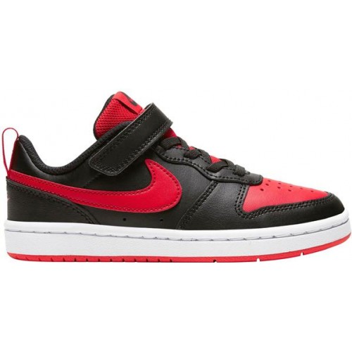 Nike Kids' Preschool Court Borough Low 2 Black/Red Shoes Nike Kids' Preschool Court Borough Low 2 Black/Red Shoes