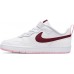 Nike Kids' Preschool Court Borough Low 2 Bright White/Beetroot Shoes