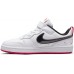 Nike Kids' Preschool Court Borough Low 2 White/Black/Pink Shoes Nike Kids' Preschool Court Borough Low 2 White/Black/Pink Shoes