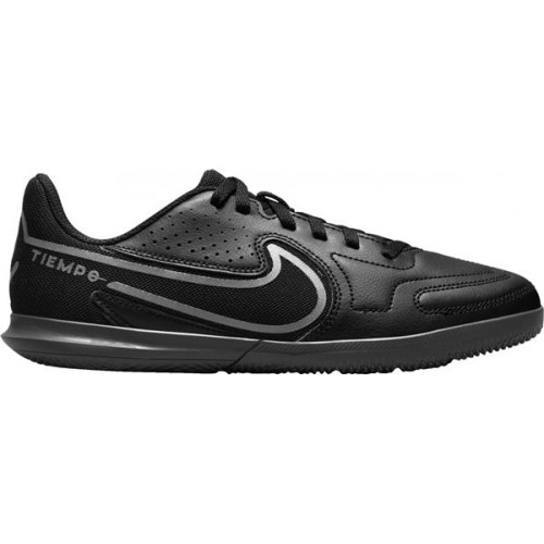 Nike Kids' Tiempo Legend 9 Club Indoor Soccer Black/Grey Shoes Nike Kids' Tiempo Legend 9 Club Indoor Soccer Black/Grey Shoes