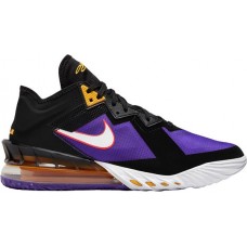 Nike LeBron 18 Low Basketball Black/White/Purple Shoes