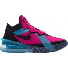 Nike LeBron 18 Low Basketball Fireberry/Blk/Lt Bl Fury Shoes